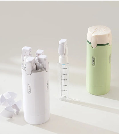 TravelDose™ – Distributeur de Voyage 4 en 1